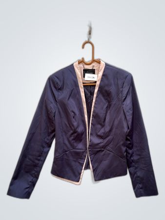 Orsay Navy Blazer with Pink Lapels