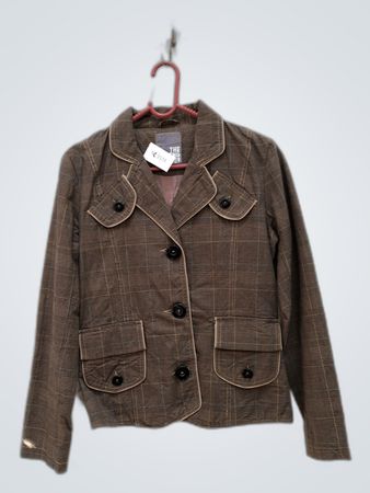 The Trend House Brown Plaid Blazer