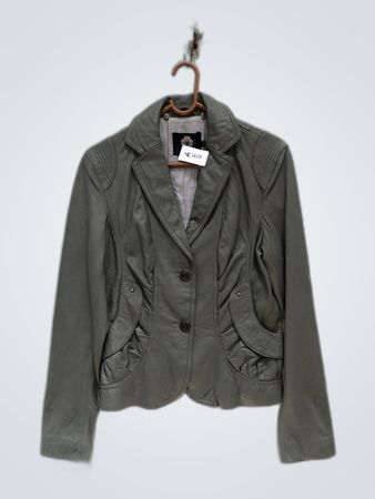Creton Jeans Green Leather Jacket