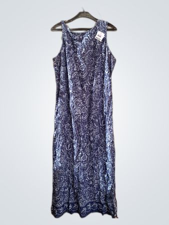Villager by Liz Claiborne Blue Printed Maxi Dress