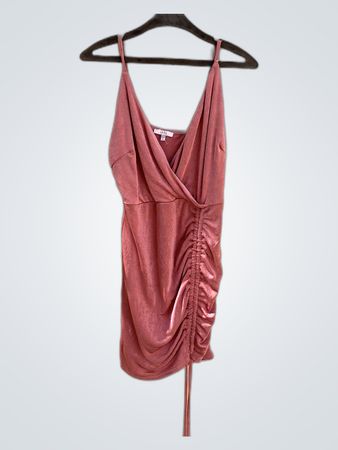 IRIS Rose Pink Wrap Mini Dress