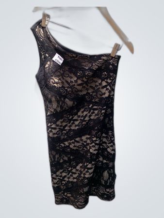Angel & Swing Black Lace One-Shoulder Camisole