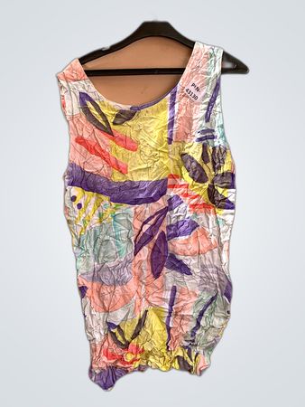 Unbranded Multicolor Abstract Printed Sleeveless Tank Top