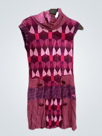 Morrison Purple Geometric Turtleneck Knit Top