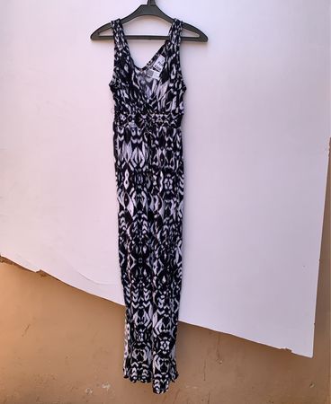 Black and White Tie-Dye Dress