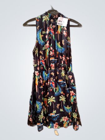 Zara Tropical Print Sleeveless Mini Dress