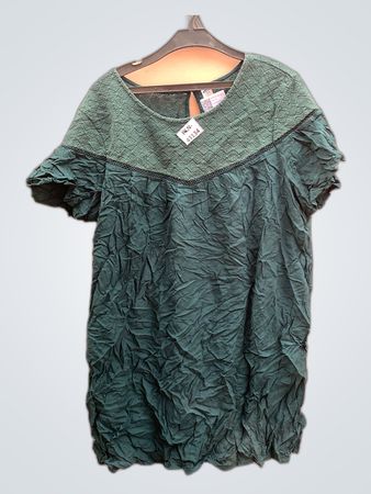 Old Navy Green Ruffle Blouse