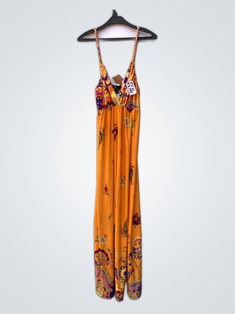 Orange Floral Maxi Dress