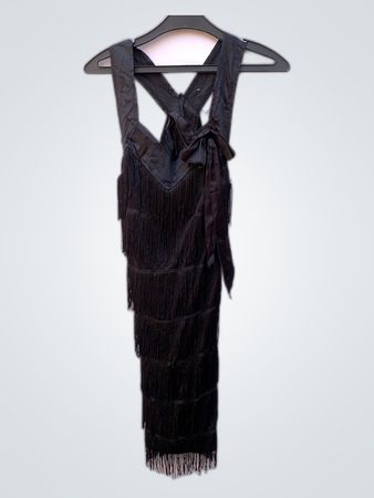 Black Fringed Dress
