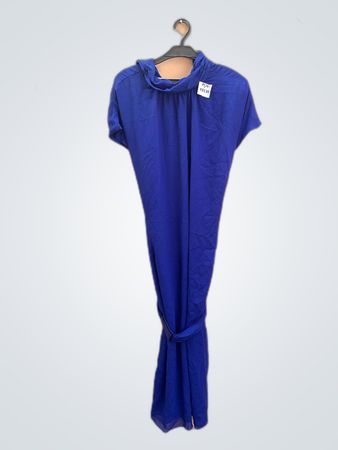Patra Blue Cowl Neck Midi Dress