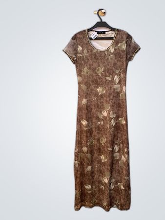 Brown Floral Dress