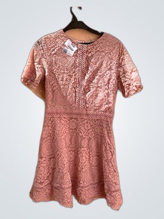 Pink Lace Mini Dress