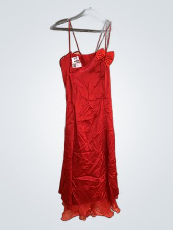 Red Satin Mini Party Dress