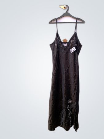 Black Satin Nightgown