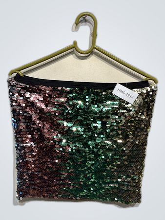 Multicolored Sequined Crop Top