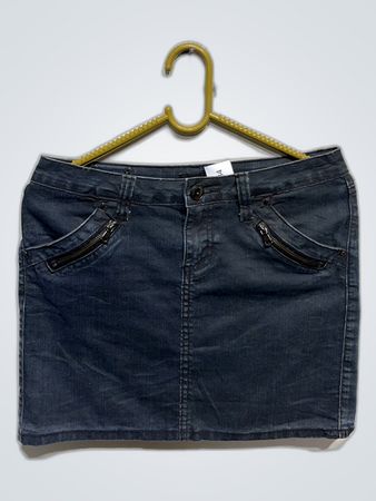 Yes No Denim Mini Skirt