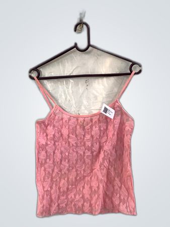 Pink Lace Camisole Top