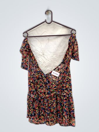 NAF NAF Printed Wrap Blouse