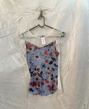 Noa B Printed Sheer Blouse