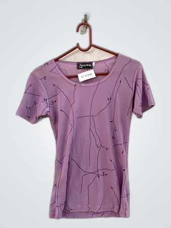 Bodywear Purple Printed Short Sleeve Top