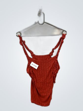 Ruffled Strap Camisole Top