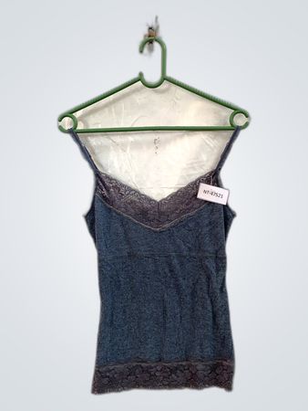 Lace Trim Ribbed Camisole Top