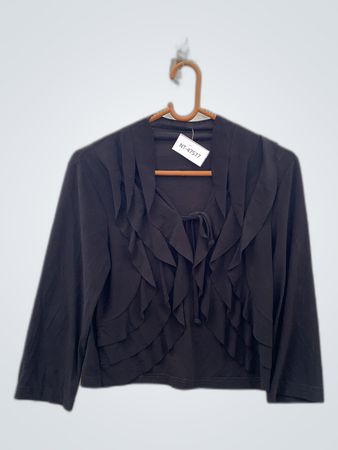 Black Ruffle Blouse