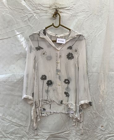 Sheer Floral Print Blouse