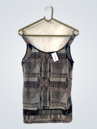 Geometric Print Sleeveless Tank Top