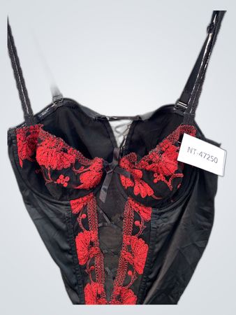 Black Lace Bustier Top