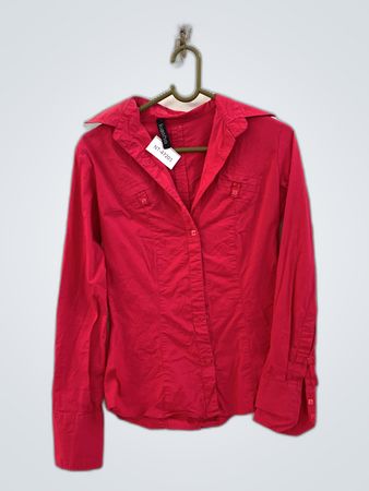 Kasha Red Button-Up Shirt