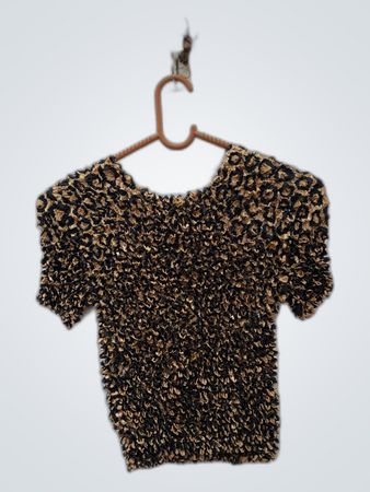 Leopard Print Ruffled Blouse