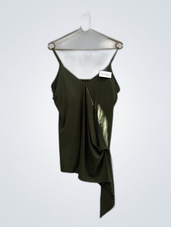 Unbranded Olive Green Draped Camisole Top