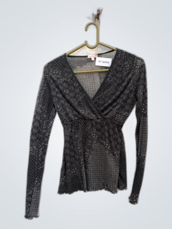 Trend'in Slam Printed Wrap Blouse