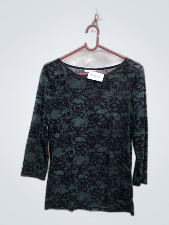 Camaïeu Sheer Lace Long Sleeve Blouse