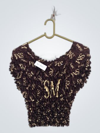 Slim's Printed Ruffled Blouse