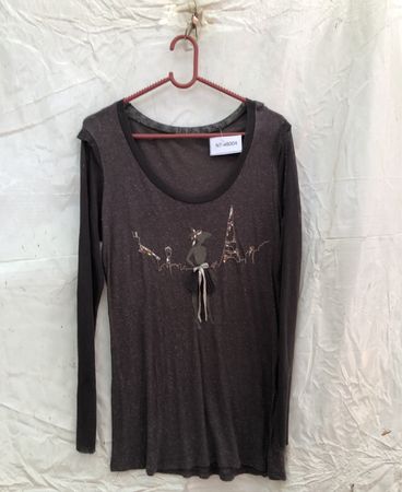 Unbranded Paris Print Long Sleeve Top