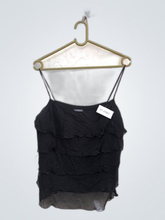 Black Ruffled Camisole Top