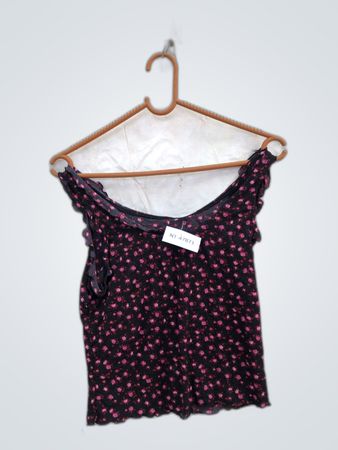 Unbranded Black Floral Printed Camisole Top