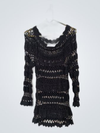 Black Crochet Top