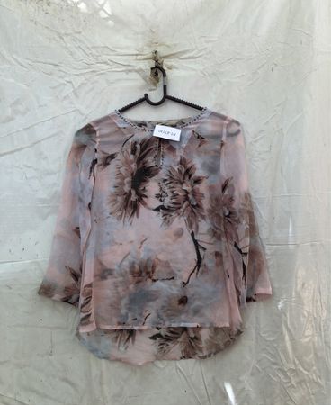 Garcia Jeans Printed Sheer Blouse