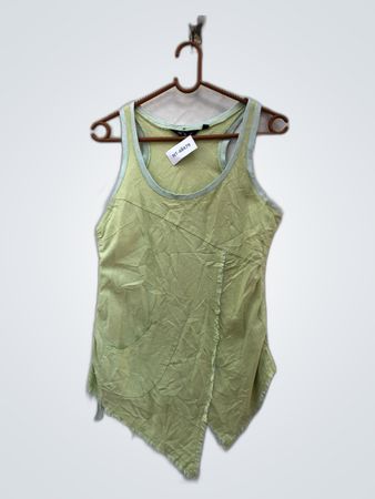 Q&Z Green Fringe Sleeveless Tank Top