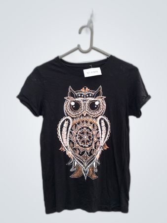 Black Owl Graphic T-Shirt