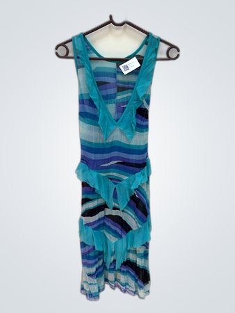 Unbranded Sheer Striped Mini Dress