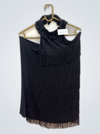 Unbranded Black Fringed Ruffle Blouse