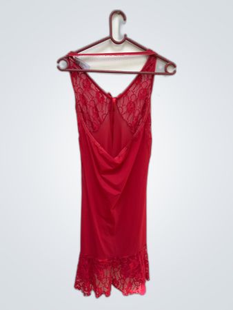 Red Lace Slip Dress