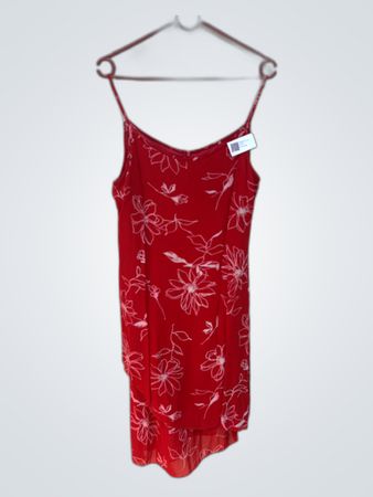 Red Floral Slip Dress