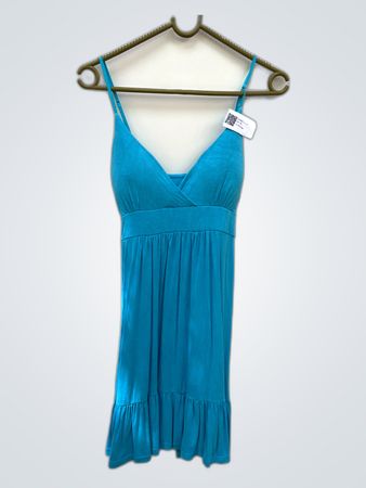 Unbranded Aqua Wrap Mini Dress