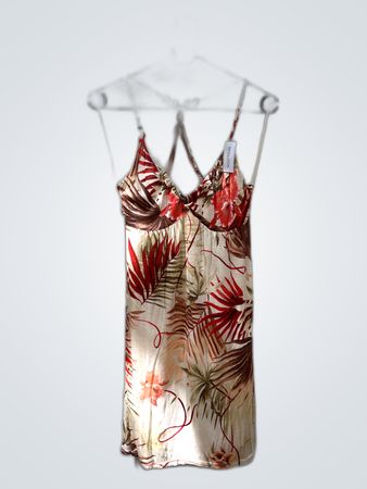 NSD Printed Tropical Mini Slip Dress