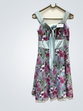 Unbranded Floral Satin Mini Dress